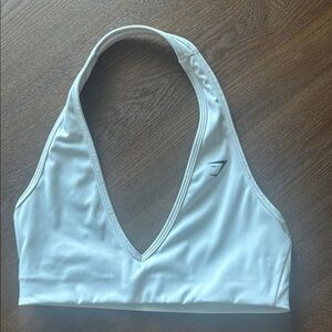 Gymshark White Halter Sports Bra